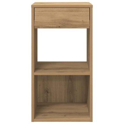 Comodini con Cassetto 2 pz Rovere Artigianale 35x34x66,5 cm