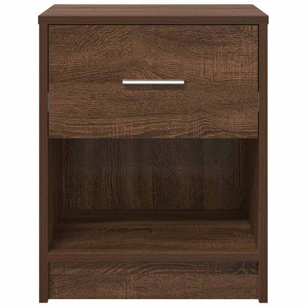 Comodini 2 pz con Cassetto Rovere Marrone 40x34x50 cm