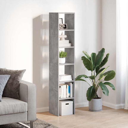 Librerie 2 pz Impilabili Grigio Cemento 30x30x80 cm Truciolato