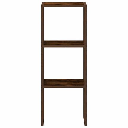 Libreria Impilabili Rovere Fumo 30x30x80 cm Legno Multistrato