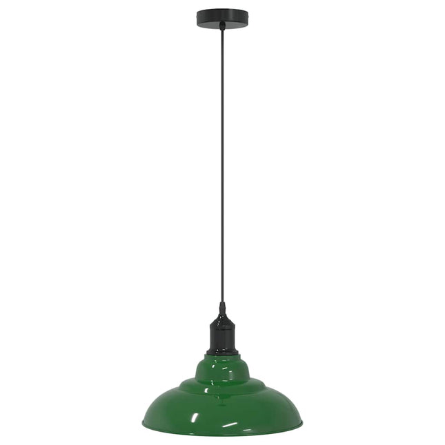 Lampada a Sospensione Regolabile E27 Verde Lucido ÃƒËœ31cm Metallo