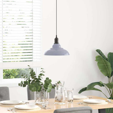 Lampada Sospensione Regolabile E27 Grigio Lucido ÃƒËœ31 cm Metallo