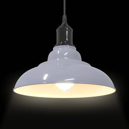 Lampada Sospensione Regolabile E27 Grigio Lucido ÃƒËœ31 cm Metallo