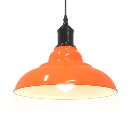 Lampada Sospensione Regolabile E27 Arancio Lucido ÃƒËœ31cm Metallo