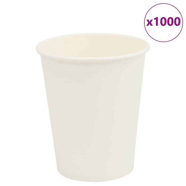 Bicchieri da CaffÃƒÂ¨ in Carta 1000 pz 8oz 200ml Bianco