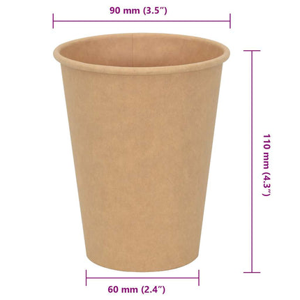Bicchieri da CaffÃ¨ in Carta 1000 pz 12oz 300ml Marrone