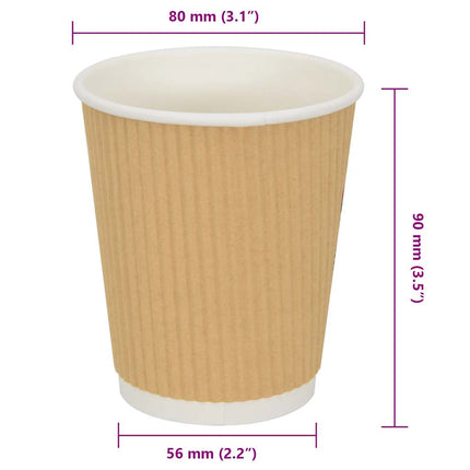 Bicchieri da CaffÃ¨ in Carta 500 pz 8oz 200ml Marrone