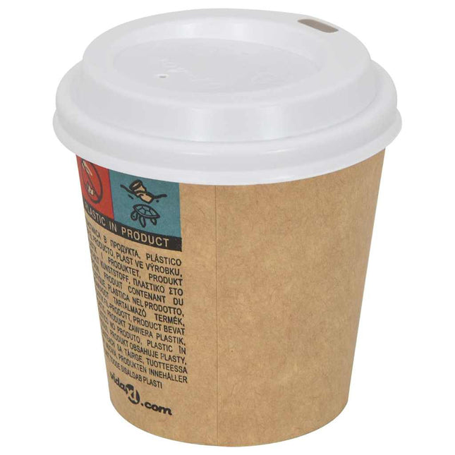 Coperchi Tazze da CaffÃƒÂ¨ Carta ÃƒËœ60mm 4oz 1000 pz Plastica Bianca