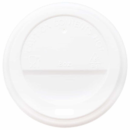 Coperchi Tazze da CaffÃƒÂ¨ Carta ÃƒËœ80mm 8oz 1000 pz Plastica Bianca