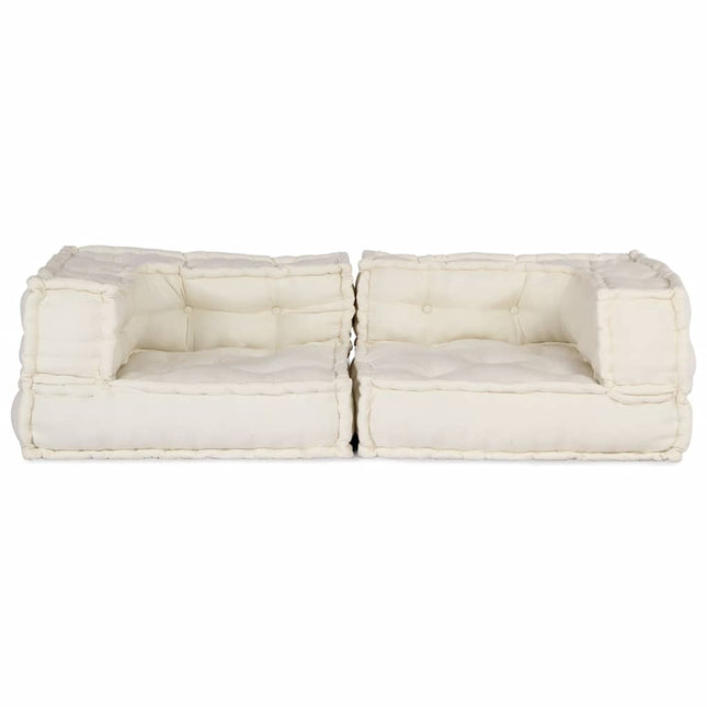 Pouf Modulare Crema 140x70x36 in Tessuto