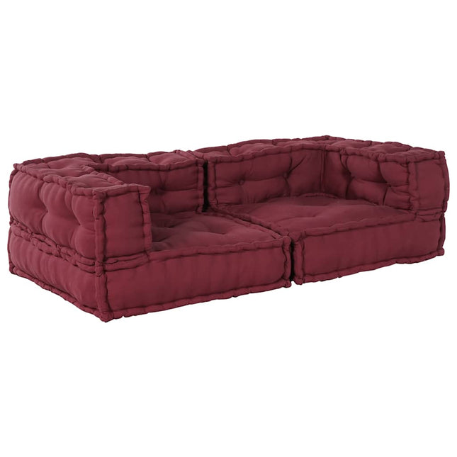 Pouf Modulare Marrone Rossiccio 140x70x36 in Tessuto