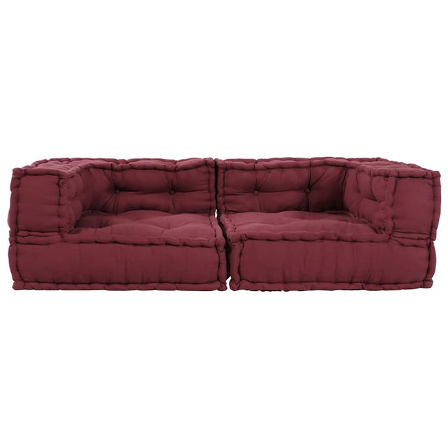 Pouf Modulare Marrone Rossiccio 140x70x36 in Tessuto