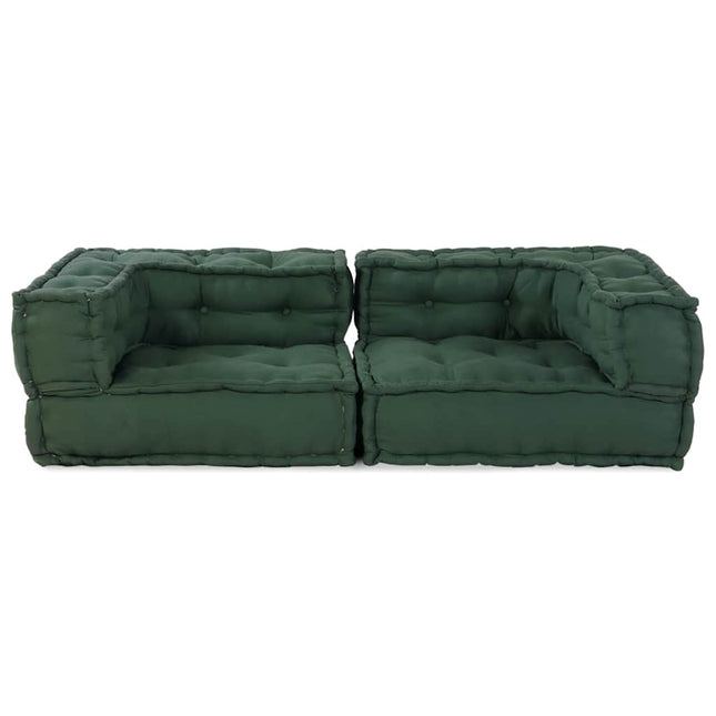 Pouf Modulare Verde 140x70x36 in Tessuto