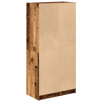 Credenza con Ante Legno Antico 68x37x142cm in Legno Multistrato