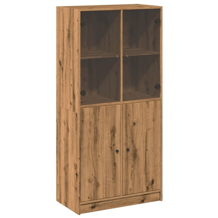 Credenza con Ante Rovere Artigianale 68x37x142 cm Multistrato