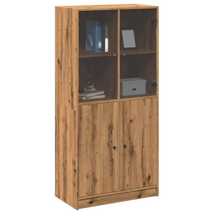 Credenza con Ante Rovere Artigianale 68x37x142 cm Multistrato
