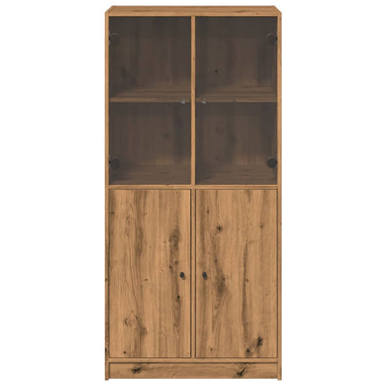 Credenza con Ante Rovere Artigianale 68x37x142 cm Multistrato