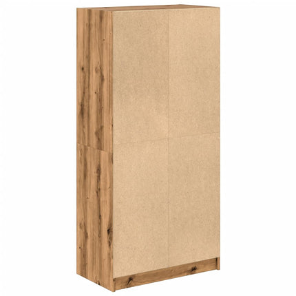 Credenza con Ante Rovere Artigianale 68x37x142 cm Multistrato