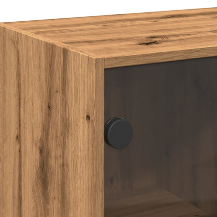 Credenza con Ante Rovere Artigianale 68x37x142 cm Multistrato