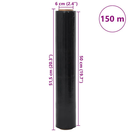 Film Estensibile 2 pz Nero 30 ?m 50 cm x 150 m