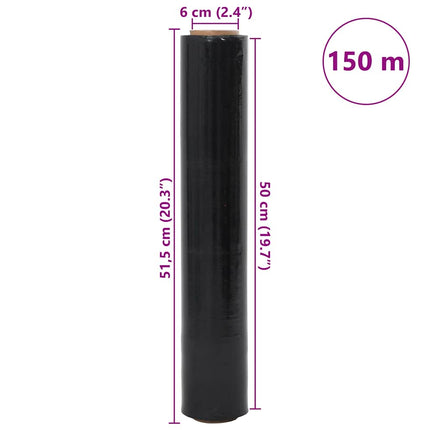 Film Estensibile 6 pz Nero 30 ?m 50 cm x 150 m