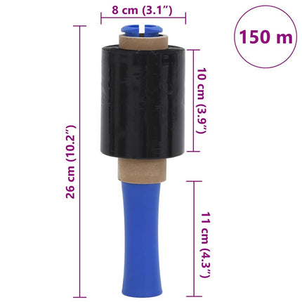 Film Estensibili 50 pz Nero 23 ?m 10 cm x 150 m