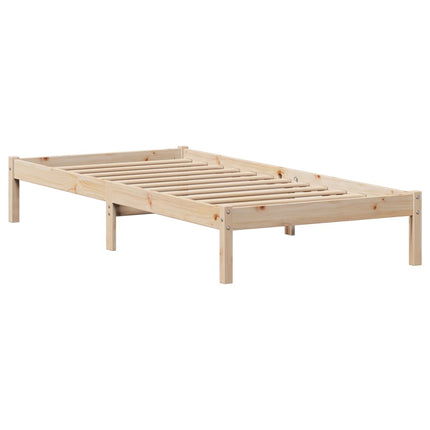 Giroletto con Libreria senza Materasso 75x190 cm in Legno Pino