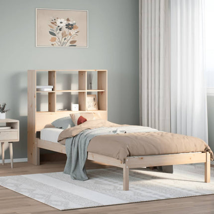 Giroletto con Libreria senza Materasso 75x190 cm in Legno Pino