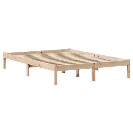 Letto Libreria senza Materasso 140x190 cm in Legno di Pino