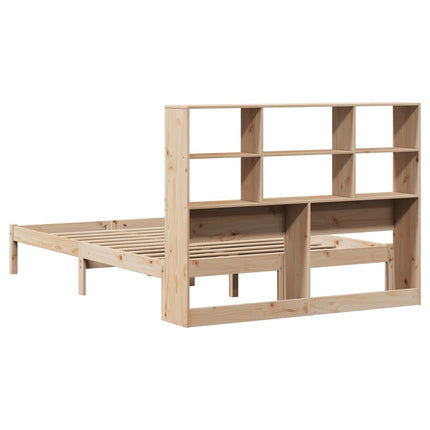 Letto Libreria senza Materasso 140x190 cm in Legno di Pino