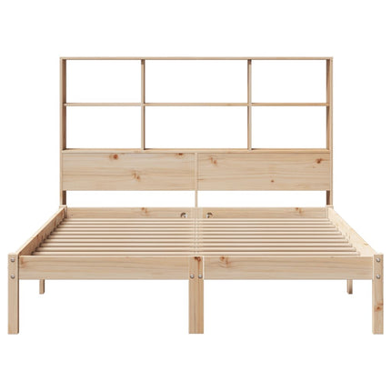 Letto Libreria senza Materasso 140x200 cm in Legno di Pino