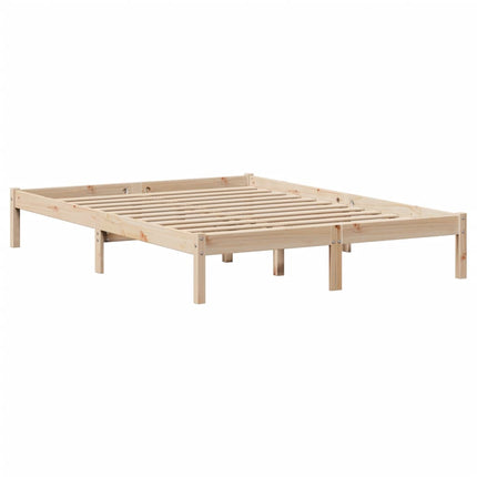 Letto Libreria senza Materasso 140x200 cm in Legno di Pino