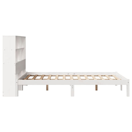 Letto Libreria senza Materasso Bianco 160x200 cm Legno di Pino