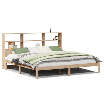 Letto Libreria senza Materasso 180x200 cm in Legno di Pino