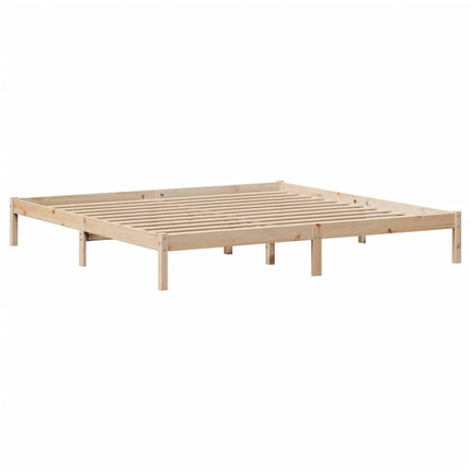 Letto Libreria senza Materasso 200x200 cm in Legno di Pino
