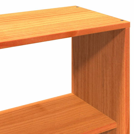 Letto Libreria senza Materasso Marrone Cera 90x190 cm in Pino