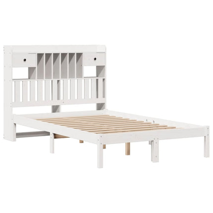 Letto Libreria senza Materasso Bianco 120x190 cm Legno di Pino