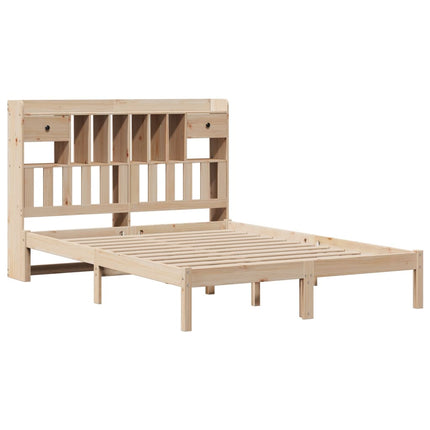 Letto Libreria senza Materasso 140x190 cm in Legno di Pino