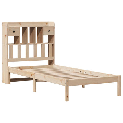 Letto Libreria senza Materasso 100x200 cm in Legno di Pino