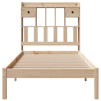 Letto Libreria senza Materasso 100x200 cm in Legno di Pino