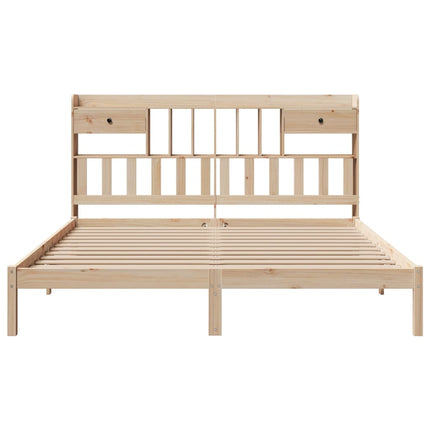 Letto Libreria senza Materasso 200x200 cm in Legno di Pino