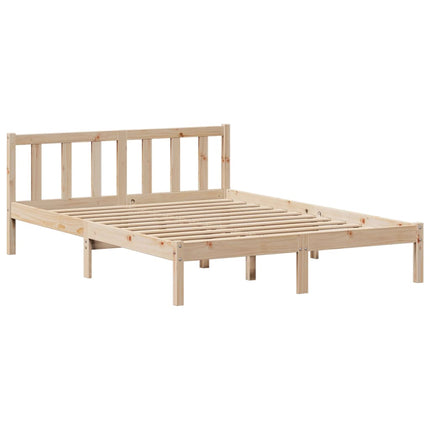 Letto Libreria senza Materasso 140x200 cm in Legno di Pino