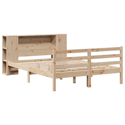 Letto Libreria senza Materasso 140x200 cm in Legno di Pino