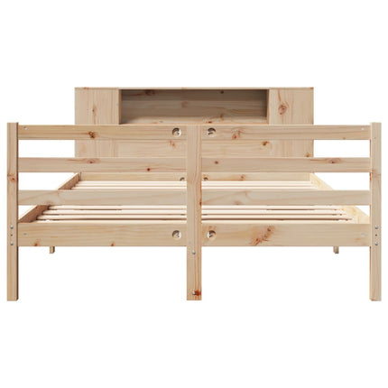Letto Libreria senza Materasso 140x200 cm in Legno di Pino