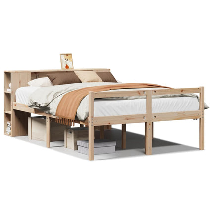 Letto Libreria senza Materasso 135x190 cm in Legno di Pino