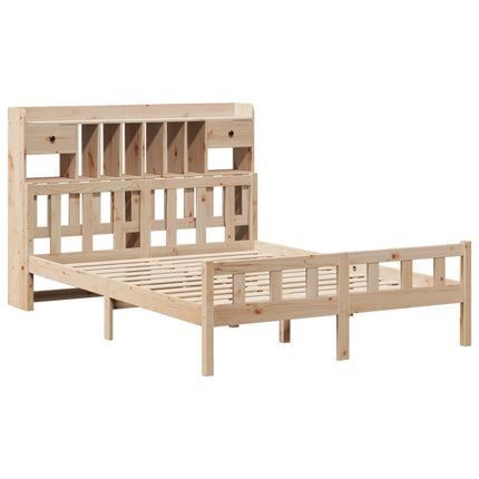 Letto Libreria senza Materasso 160x200 cm in Legno di Pino