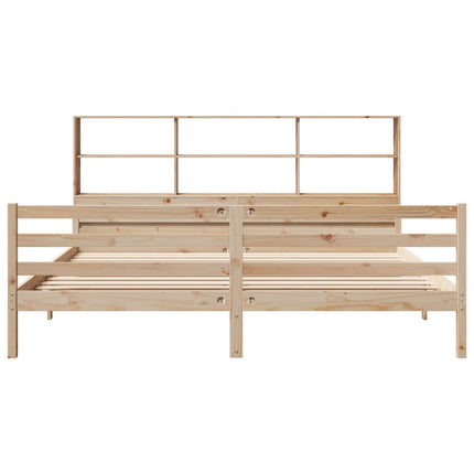 Letto Libreria senza Materasso 200x200 cm in Legno di Pino