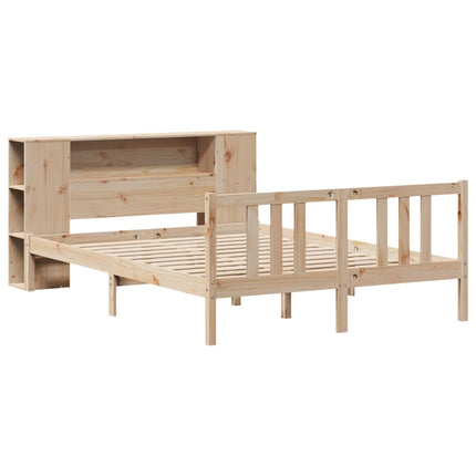 Letto Libreria senza Materasso 140x200 cm in Legno di Pino