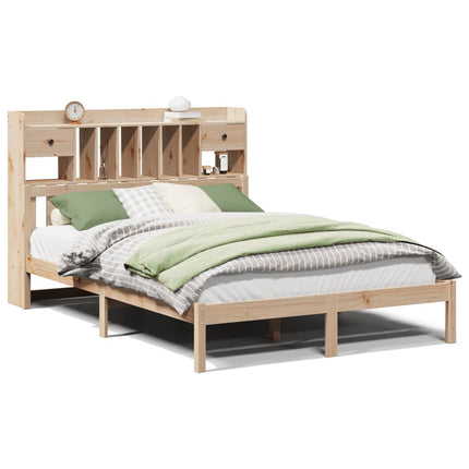 Letto Libreria senza Materasso 140x200 cm in Legno di Pino