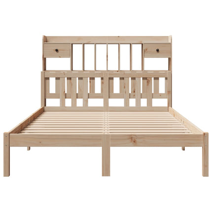 Letto Libreria senza Materasso 140x200 cm in Legno di Pino